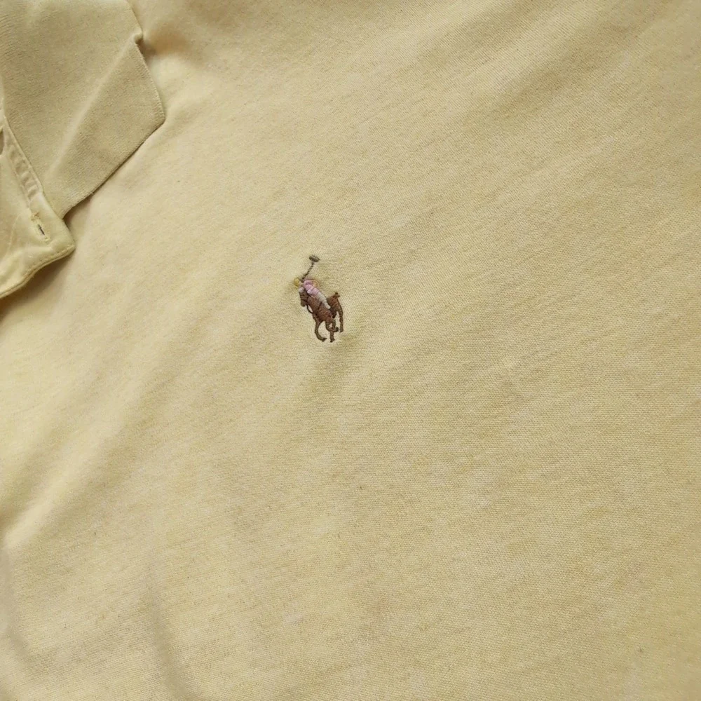 Polo Ralph Lauren Polo Shirt Mens 4XLT Yellow Cotton Short Sleeve Big & Tall